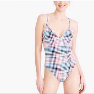 ‎J Crew Plaid Swimsuit